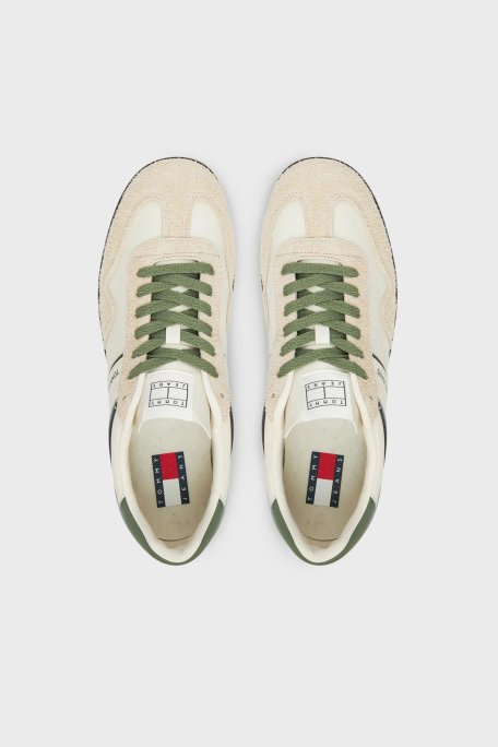 Tommy Jeans Süet Detaylı Logolu Sneaker Erkek Ayakkabı EM0EM01587 YBI BEYAZ - 15