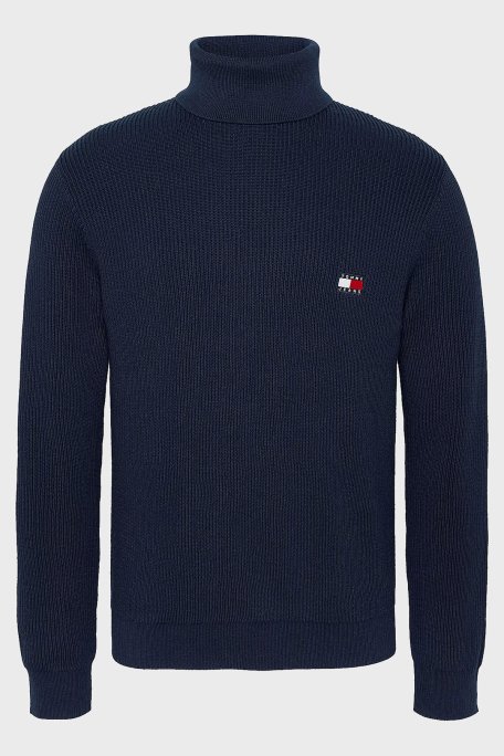 Tommy Jeans Yünlü Slim Fit Balıkçı Yaka Erkek Kazak DM0DM19434 C1G LACİVERT - 4