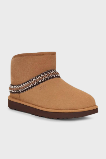 Ugg Hakiki Deri Logolu Katlanabilir Kürklü Bayan Bot 1158262 TABA - 3