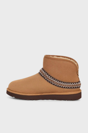 Ugg Hakiki Deri Logolu Katlanabilir Kürklü Bayan Bot 1158262 TABA - 4