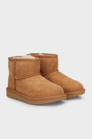 UGG - Ugg İç Kısmı Yumuşak Tüylü Deri Çocuk Bot 1017715K TABA (1)