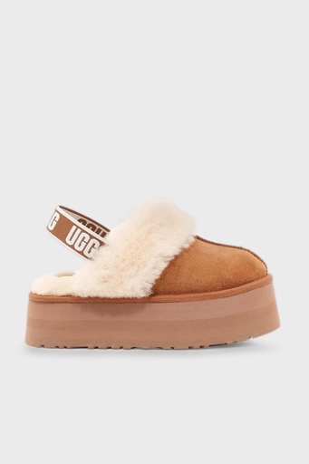 Ugg Kalın Tabanlı Kürklü Süet Bayan Terlik 1113474 TABA - 7