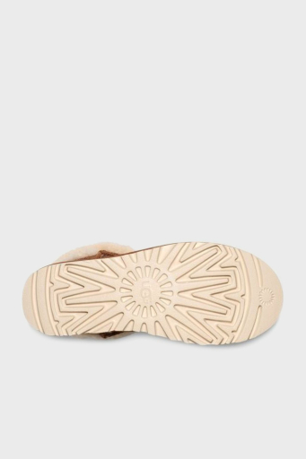 Ugg Klasik Mini Atherson İşlemeli Gerçek Yumuşak Tüylü Süet Bayan Bot 1158281 TABA - 12