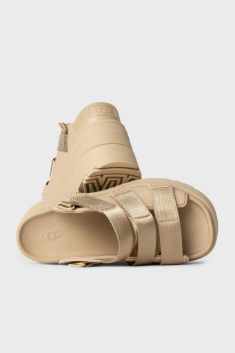 Ugg Logolu Platform Taban Cırtlı Bayan Sandalet 1167431 HARDAL - 8