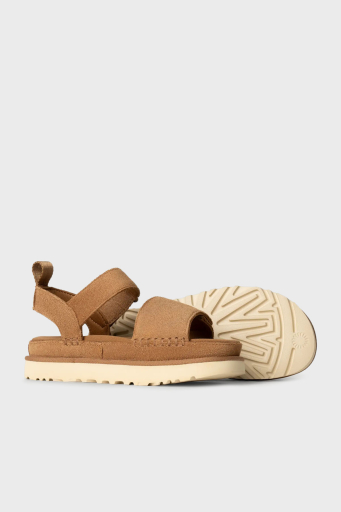 Ugg Logolu Süet Kalın Taban Cırtlı Bayan Sandalet 1136783 TABA - 2