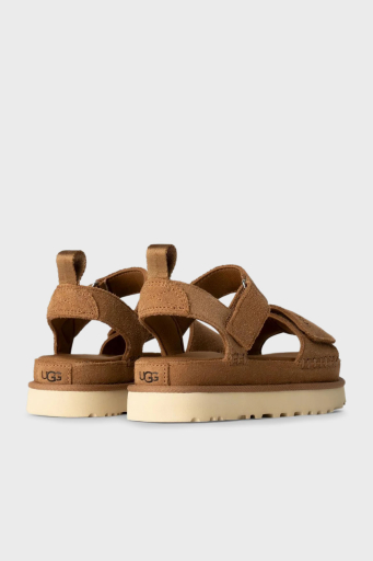 Ugg Logolu Süet Kalın Tırlıklı Taban Cırtlı Çocuk Sandalet 1136539K TABA - 9
