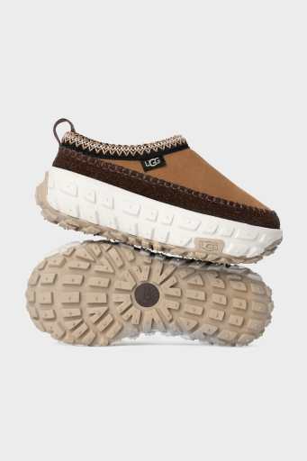 Ugg Logolu Süet Paltform Taban Unisex Terlik 1155650 TABA-EKRU - 4