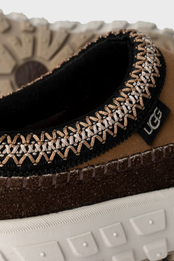 Ugg Logolu Süet Paltform Taban Unisex Terlik 1155650 TABA-EKRU - 5