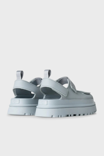 Ugg Logolu Tırtıklı Kalın Taban Cırtlı Bayan Sandalet 1152685 AÇIK MAVİ - 5