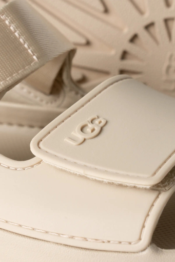Ugg Logolu Tırtıklı Kalın Taban Cırtlı Bayan Sandalet 1152685 BEJ - 9