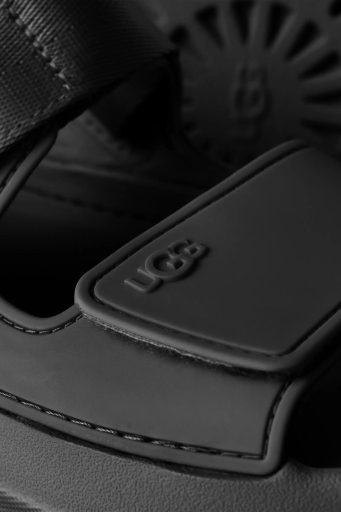 Ugg Logolu Tırtıklı Kalın Taban Cırtlı Bayan Sandalet 1152685 SİYAH - 11