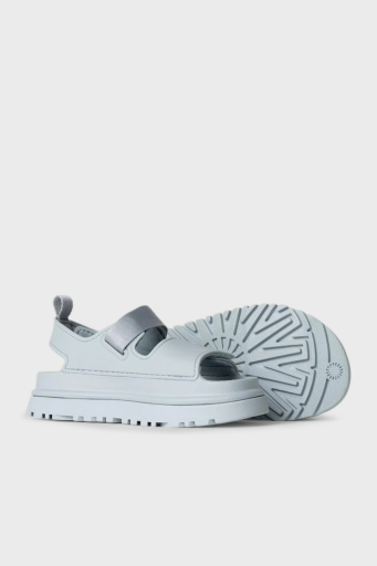 Ugg Logolu Tırtıklı Kalın Taban Cırtlı Çocuk Sandalet 1152813K AÇIK MAVİ - 7