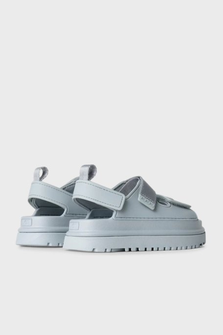 Ugg Logolu Tırtıklı Kalın Taban Cırtlı Çocuk Sandalet 1152813K AÇIK MAVİ - 4