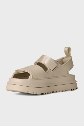 Ugg Logolu Tırtıklı Kalın Taban Cırtlı Çocuk Sandalet 1152813K BEJ - 2