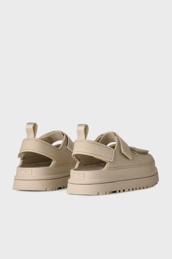 Ugg Logolu Tırtıklı Kalın Taban Cırtlı Çocuk Sandalet 1152813K BEJ - 4