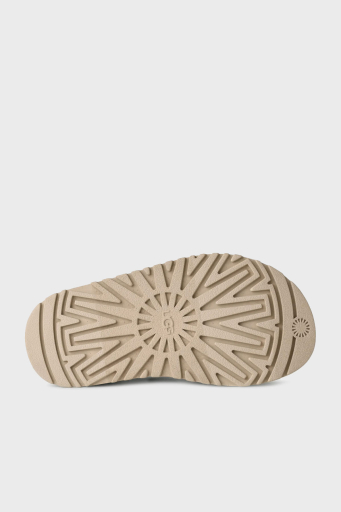 Ugg Logolu Tırtıklı Kalın Taban Cırtlı Çocuk Sandalet 1152813K BEJ - 6