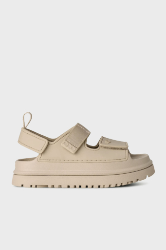 Ugg Logolu Tırtıklı Kalın Taban Cırtlı Çocuk Sandalet 1152813K BEJ - 7