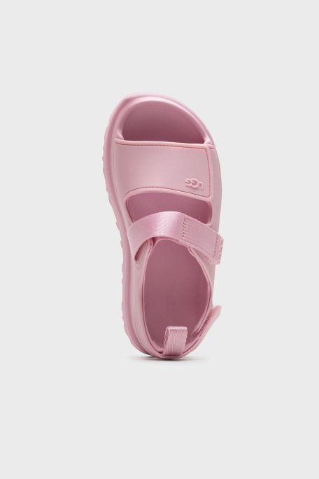 Ugg Logolu Tırtıklı Kalın Taban Cırtlı Çocuk Sandalet 1152813K PEMBE - 10