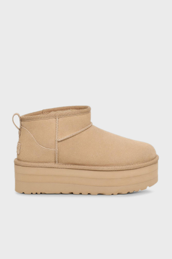 Ugg W Classic Kalın Taban Hakiki Deri Mini Bayan Bot 1135092 KUM - 8