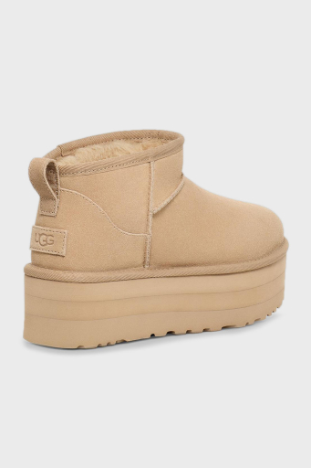 Ugg W Classic Kalın Taban Hakiki Deri Mini Bayan Bot 1135092 KUM - 12