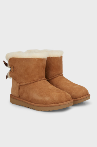 Ugg Yumuşak Tüylü Fiyonklu Deri Bayan Bot 1017397B TABA - 2