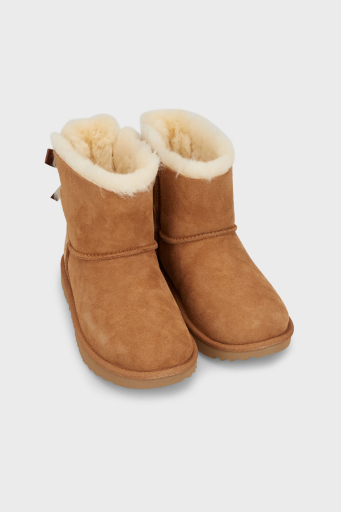 Ugg Yumuşak Tüylü Fiyonklu Deri Bayan Bot 1017397B TABA - 4