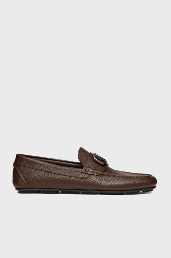 Valentino Garavani Deri Makosen Erkek Ayakkabı 4Y2S0G30BNT KG8 KAHVE - 1