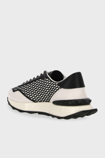 Valentino Garavani Deri Sneaker Erkek Ayakkabı 2Y2S0F28GKV A01 SİYAH-BEYAZ - 3