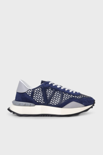 Valentino Garavani Deri Süet Sneaker Erkek Ayakkabı 2Y2S0F28VEN 75S LACİVERT - 1