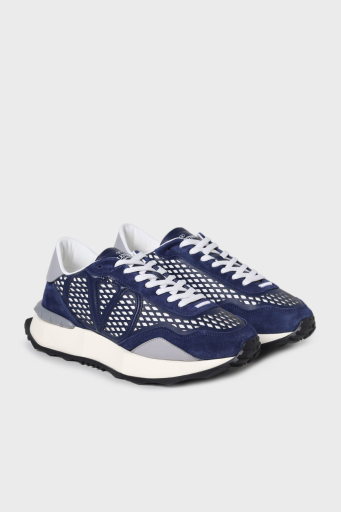 Valentino Garavani Deri Süet Sneaker Erkek Ayakkabı 2Y2S0F28VEN 75S LACİVERT - 2