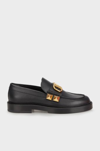 Valentino Garavani Hakiki Deri Loafer Erkek Ayakkabı 4Y2S0F09 ELI 0NO SİYAH - 1