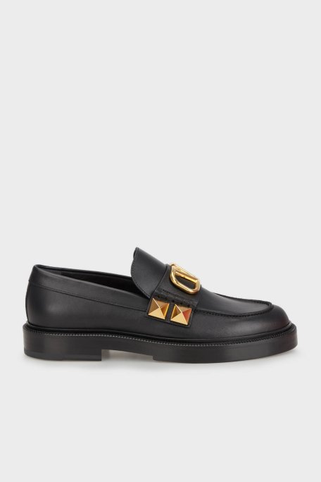Valentino Garavani Hakiki Deri Loafer Erkek Ayakkabı 4Y2S0F09 ELI 0NO SİYAH - 1