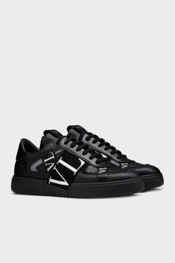 Valentino Garavani Hakiki Deri Logolu Sneaker Erkek Ayakkabı 6Y2S0C58WRQ 0NO SİYAH - 3