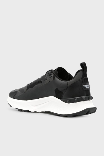 Valentino Garavani Hakiki Deri Logolu Trok Detaylı Sneaker Erkek Ayakkabı 5Y0S0I62UPS 0NO SİYAH - 3