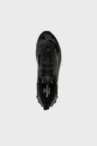 Valentino Garavani Hakiki Deri Logolu Trok Detaylı Sneaker Erkek Ayakkabı 5Y0S0I62UPS 0NO SİYAH - 4