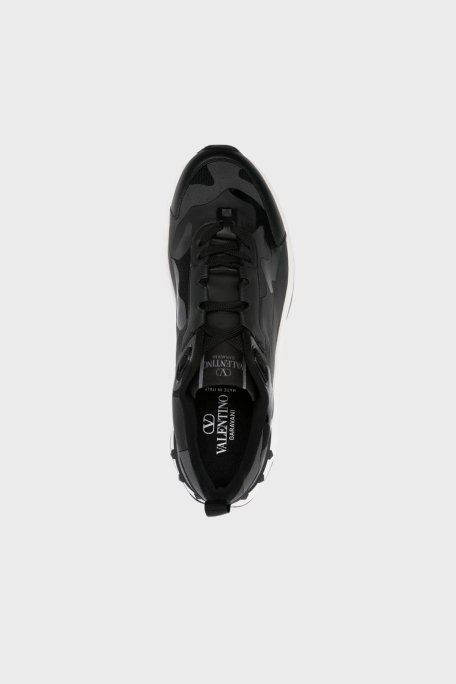 Valentino Garavani Hakiki Deri Logolu Trok Detaylı Sneaker Erkek Ayakkabı 5Y0S0I62UPS 0NO SİYAH - 8