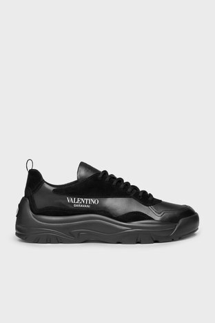 Valentino - Valentino Garavani Logolu Hakiki Deri Sneaker Erkek Ayakkabı 1Y2S0B17VRNN01 SİYAH