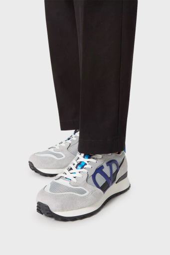 Valentino Garavani Logolu Hakiki Deri Sneaker Erkek Ayakkabı 4Y2S0H17TAE MJM GRİ - 2