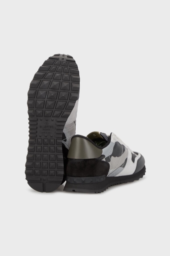 Valentino Garavani Logolu Sneaker Erkek Ayakkabı 4Y2S0723XVU IJ7 GRİ-SİYAH - 4
