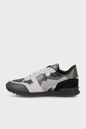 Valentino Garavani Logolu Sneaker Erkek Ayakkabı 4Y2S0723XVU IJ7 GRİ-SİYAH - 7