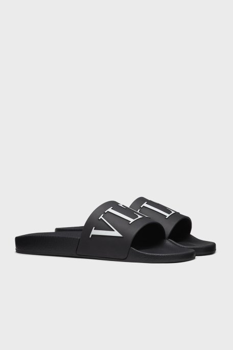 Valentino Garavani Logo Kabartmalı Erkek Terlik XY2S0873SYE0NI SİYAH - 2