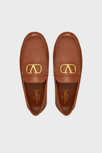 Valentino Garavani Logolu Hakiki Deri Loafer Erkek Ayakkabı 2Y2S0G30YST L94 TABA - 3