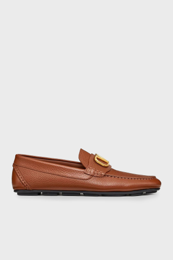 Valentino Garavani Logolu Hakiki Deri Loafer Erkek Ayakkabı 2Y2S0G30YST L94 TABA - 5