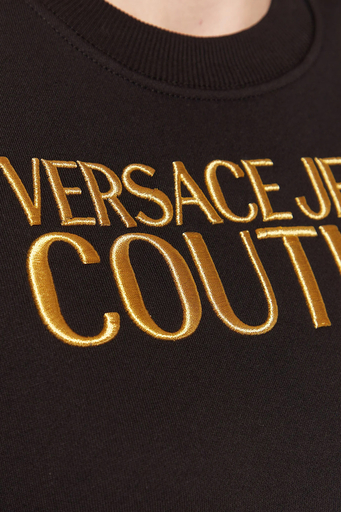 Versace % 100 Pamuk Regular Fit Bisiklet Yaka Bayan Sweat 73HAIT01 CF00T G89 SİYAH - 5