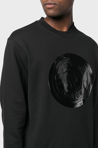 Versace % 100 Pamuk Regular Fit Bisiklet Yaka Erkek Sweat 73GAIP03 CF01P 899 SİYAH - 3