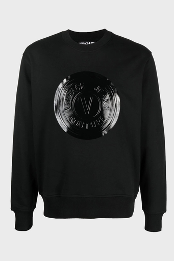 Versace % 100 Pamuk Regular Fit Bisiklet Yaka Erkek Sweat 73GAIP03 CF01P 899 SİYAH - 4
