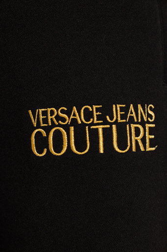 Versace % 100 Pamuk Regular Fit Cepli Jogger Spor Bayan Pantolon 73HAAT01 CF00T G89 SİYAH - 4