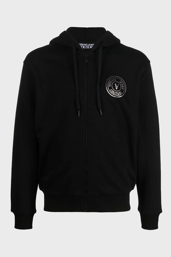 Versace % 100 Pamuk Regular Fit Kapüşonlu Erkek Sweat 73GAIT06 CF00T C89 SİYAH - 5
