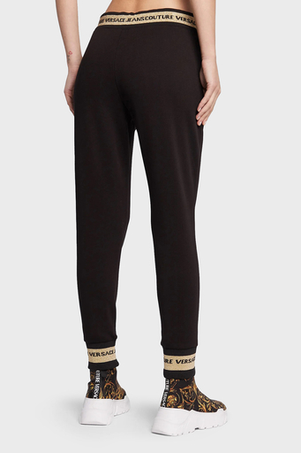 Versace % 100 Pamuk Slim Fit Jogger Spor Bayan Pantolon 73HAAT07 CF00T G89 SİYAH - 2
