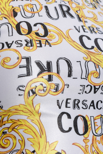 Versace Desenli Bisiklet Yaka Cropped Fit Bayan T Shirt 74HAH602 JS178 G03 BEYAZ - 3